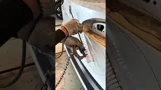 Bent Tailgate Edge Repair #carrepair #ซ่อมรถ