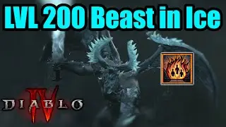Incinerate lvl 200 Tormented Uber Beast in Ice - Season 4 Diablo 4 Sorc Build