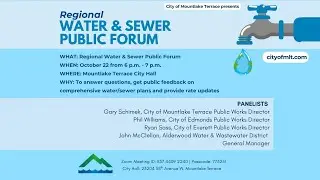 Regional Water & Sewer Public Forum - October 22, 2025