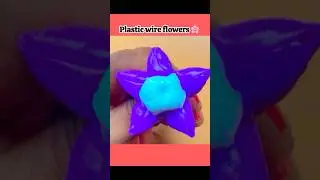 Plastic wire flowers 🌺🥰#shorts #ytshorts #plasticwirecraft #craft #diy