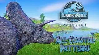 Jurassic World Evolution - All Dinosaurs with Coastal Skins in Coastal Landscape - Jurassic Cinema