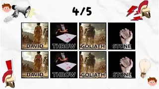 SAY THE WORD ON BEAT ✝️ CHRISTIAN GAME FOR KIDS AND PARENTS | EASY MEDIUM HARD | DAVID & GOLIATH |