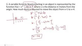 Work Problems in Calculus