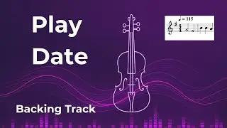 PLAY DATE 💞 by Melanie Martinez | Backing Track Violin COVER with Scrolling SHEET MUSIC | Tutorial