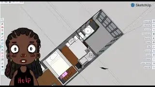 Tiny House detailed overview on SketchUp