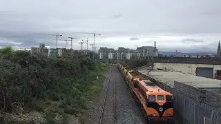 Irish Rails Hobs Ballast Train Passes Ossery Road with Class 071 No.071