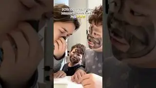 🤣😅Charcoal mask Fail🤭😜 #shorts #funny #trending #ytshorts #fail #viral #comedy #reaction