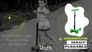 Monopatin Plegable Maxi F Ruedas Luces Led