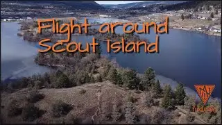 Flight Around Scout Island, DJI Mini 2, 4K drone flight