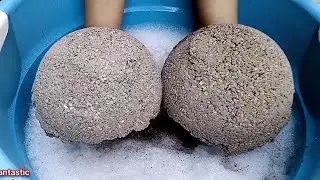 Dipping lover Sand Cement stone crumble dipping in water 💦💦💦 paste play Asmr 