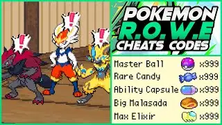 Pokemon Rowe 1.6.2 Working Cheat Codes! (2022) | Master Ball Cheat | Rare Candy Cheat | Part 1