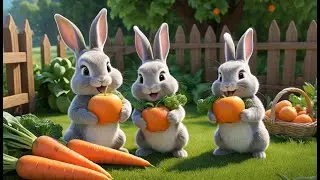 Five Little Bunnies Jumping on the Ground | Fun Bunny Counting Song for Kids | Hop Along Rhyme