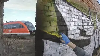 CHROME Graffiti BOMBING On ABANDONED TRAIN STATION /// RAW 007