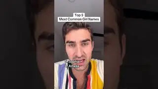 Top 5 most common girl names
