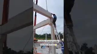 Installation of precast member... #civil #civilengineer #civilservices #civilengineering