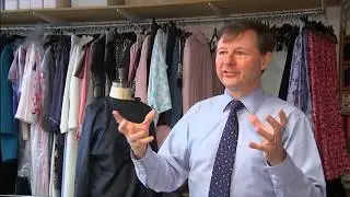ITV report on David Nieper producing scrubs for the NHS