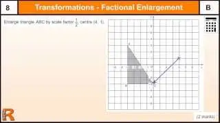 Enlargement with fractional scale factor GCSE Maths revision Exam paper practice & help