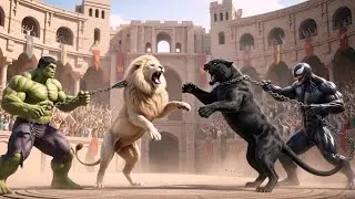 Legendary Venom PANTHER 🆚 Savage Hulk LION 🐺🦁 | Epic Arena Showdown | Who Will Win?