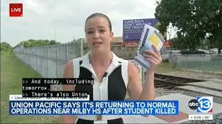Union Pacific resumes normal train operations near Milby High following student's death last year