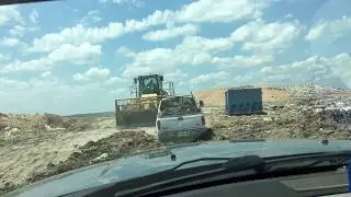 Ford pick up truck can&rsquo;t make it uphill at the landfill