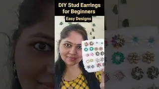 10 DIY Stud Earrings #shorts #diyearrings #suriyathreads #tutorial