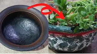 Waste mud pot reuse/Table Rose Planting