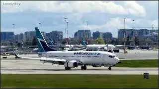 WestJet   737 8CT from Calgary - YVR Airport 4K