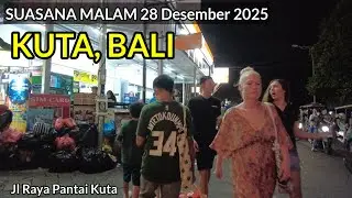 Suasana Malam di Kuta, Bali 28 Desember 2025, Walking tour