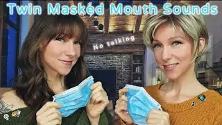 ASMR Twin Mouth Sounds 👯&zwj;♀️ No Talking | Mask Triggers + Binaural Mic Cover & Direct 🎧