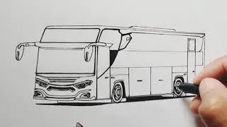 Menggambar Bus Medium JB 3 #bus #busmania #herukwinarko 