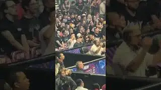 Q from impractical jokers enjoying some wrestling in Vegas 🤘🏻 #AEWDoN