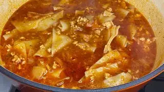 Chicken Lasagna Soup | one pot lasagna soup recipe