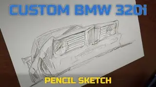 CUSTOM BMW 320i Quick Pencil Sketch - Drawing Hot Wheels Cars From Scratch