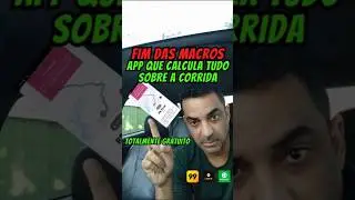 Aplicativo totalmente gratuito que calcula tudo da corrida #uber #99pop