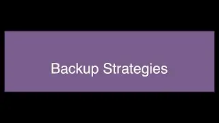 AWS Backup Strategies