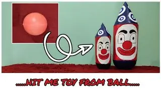DIY hit me toy | ball craft | cement ideas | easy craft