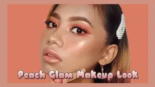 Peach Glam Makeup Look 🍑 | Jazmine Gonzaga