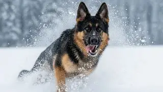 German Shepherd Playing in Deep Snow! ❄️ (Pure Joy)