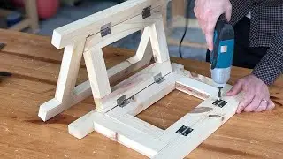 Amazing Design Ideas - Stools Can be Folded Neatly with A Very Unique Hinge