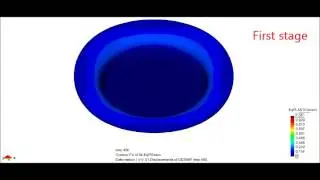 Reverse deep drawing of a cylindrical cup - Numisheet'99