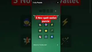 Spell wallet daily puzzle of the day | today puzzle of spell wallet bot #telegram #spellwallet