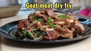 How to make delicious dry fried goatmeat//mbuzi dryfry #youtube #food #cooking