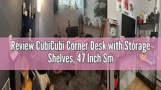 Review CubiCubi Corner Desk with Storage Shelves, 47 Inch Small L Shaped Computer Desk, Home Office