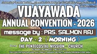 TPM Vijayawada Annual Convention 2026 | Day-2 Morning Service | Message By Pas. SALMON RAJ | LIVE