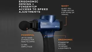 Sonic Handheld Percussion Massage Gun | Deep Tissue Massager for Sore Muscle and Stiffness | Quiet