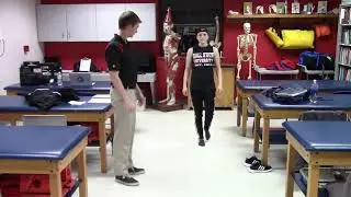 heel to toe walk test