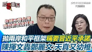 拋兩岸和平框架稱要習近平公開承諾！陳揮文轟鄭麗文：天真又幼稚！ 諷「怎會期待中國？」再批鄭麗文把自己放大：你沒民意基礎【94要客訴】