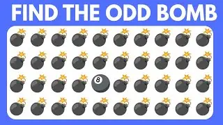 SPOT The Different Bomb Emoji out|| how Are Good your brain and eyes 👀? #emojichallenge #emojiquiz 