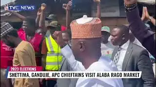 Shettima, Ganduje, APC Chieftains Visit Alaba Rago Market