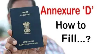 How to Fill Annexure D in Passport | Complete Guide with Sample | Help in Tamil